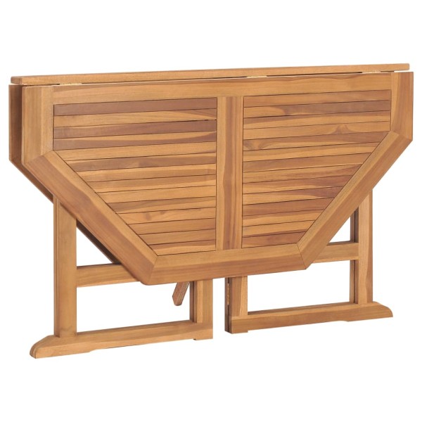 Set de comedor de jardín plegable 5 pzas madera maciza de teca