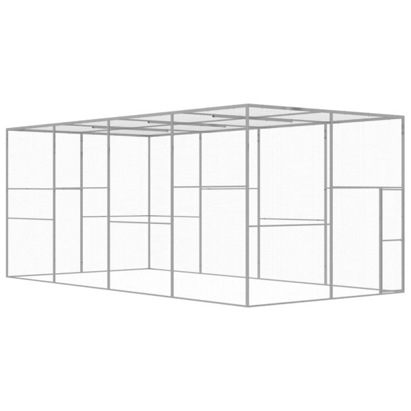 Jaula para gatos acero galvanizado 6x3x2,5 m