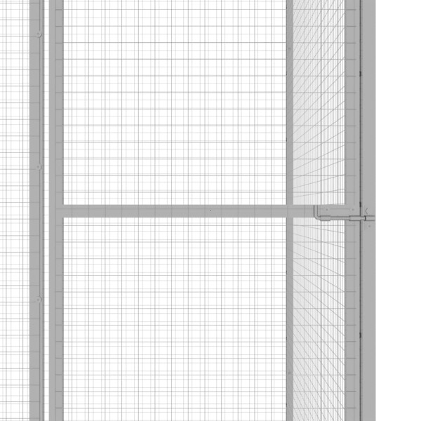 Jaula para gatos acero galvanizado 6x3x2,5 m