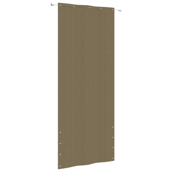 Toldo pantalla para balcón de tela oxford gris taupe 100x240 cm