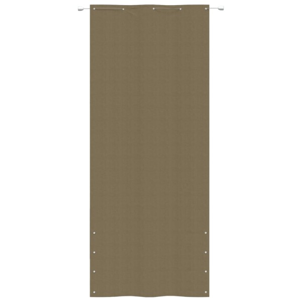 Toldo pantalla para balcón de tela oxford gris taupe 100x240 cm