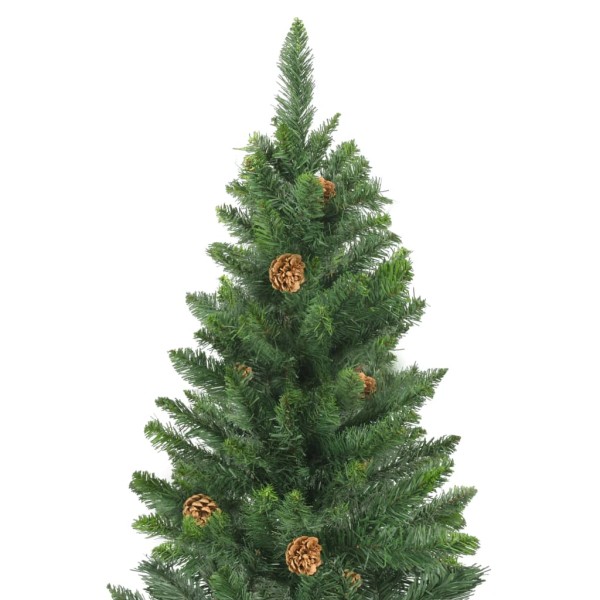 Árbol de Navidad artificial con piñas verde 180 cm