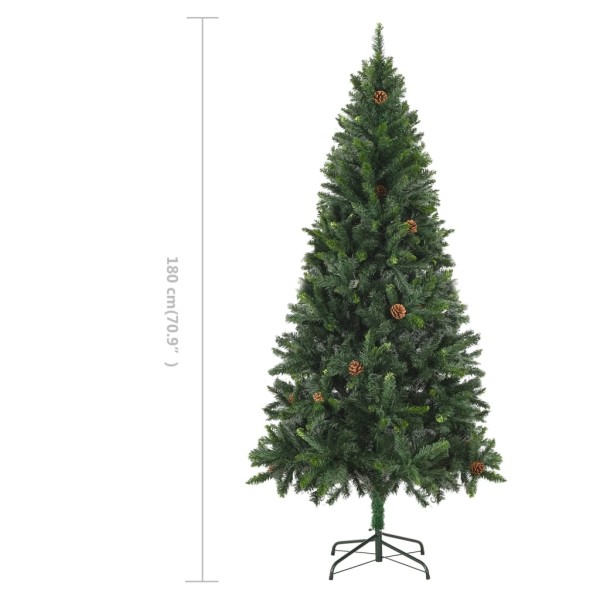 Árbol de Navidad artificial con piñas verde 180 cm