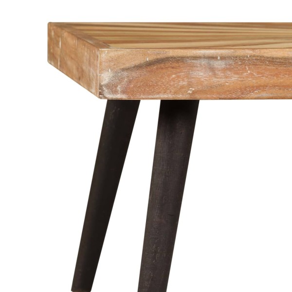 Mesa de centro de madera de mango maciza 90x55x36 cm