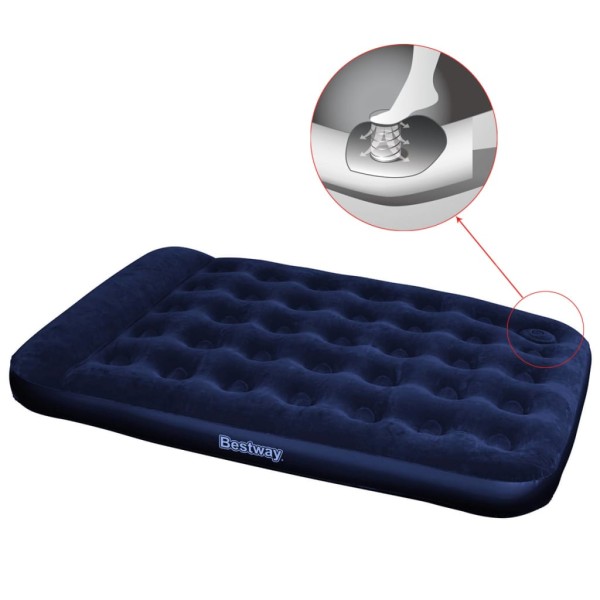 Bestway Colchón hinchable con bomba de pie integrada 191x137x28