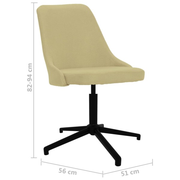 Silla de comedor giratoria tela verde