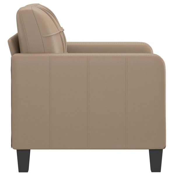 Sillón cuero sintético color capuchino 60 cm