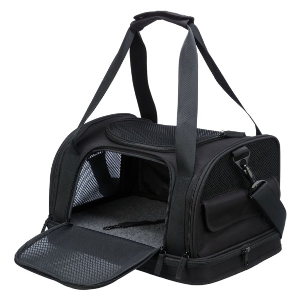 TRIXIE Bolso para transporte aéreo de perros Fly negro 45x28x25