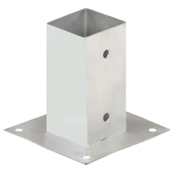 Anclajes para postes 4 unidades metal galvanizados 71 mm