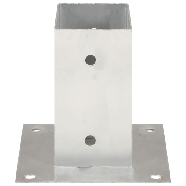 Anclajes para postes 4 unidades metal galvanizados 71 mm