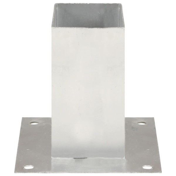 Anclajes para postes 4 unidades metal galvanizados 71 mm