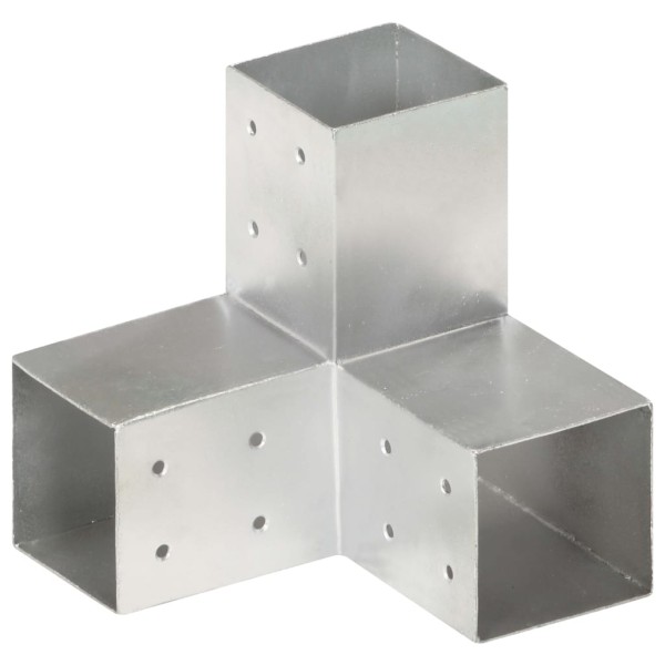 Conectores de postes en Y 4 uds metal galvanizado 81x81 mm