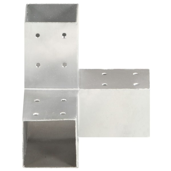 Conectores de postes en Y 4 uds metal galvanizado 81x81 mm