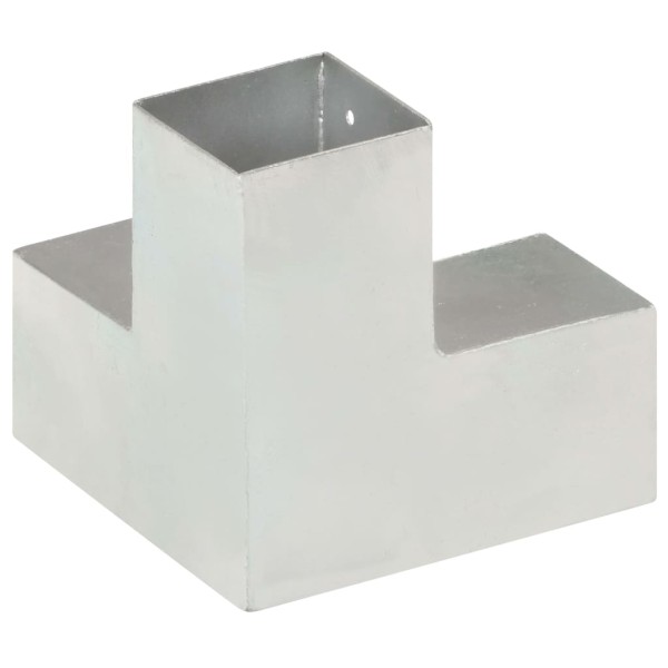 Conectores de postes en Y 4 uds metal galvanizado 81x81 mm