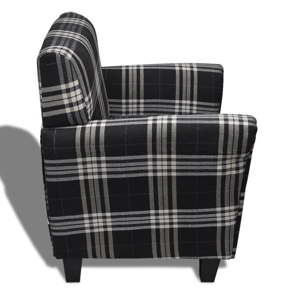 Sillón con cojín de tela negro