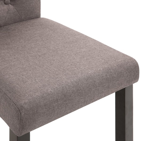 Sillas de comedor 6 unidades de tela gris taupe