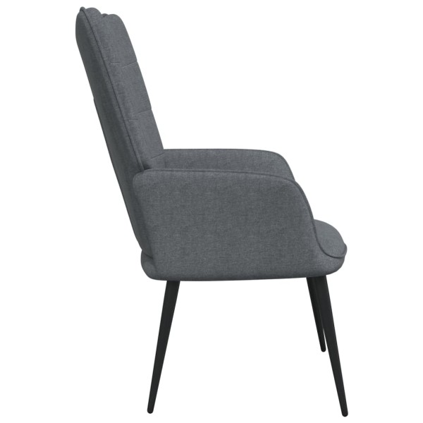 Silla de relajación de tela gris oscuro