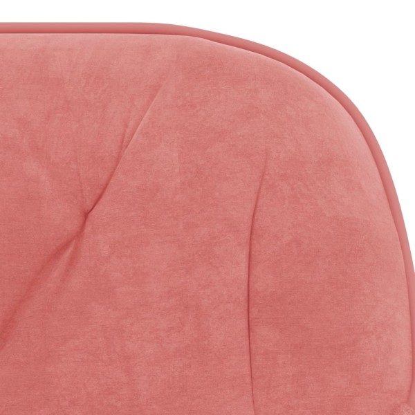 Silla de oficina giratoria de terciopelo rosa