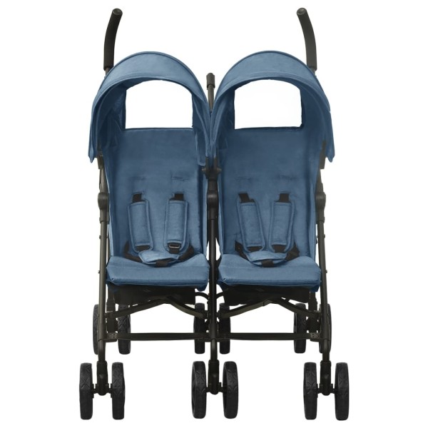 Carrito para gemelos de acero azul marino