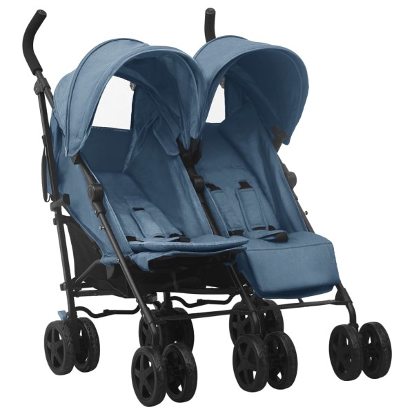 Carrito para gemelos de acero azul marino