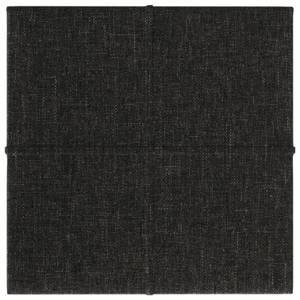 Paneles de pared 12 uds tela negro 30x30 cm 1,08 m²