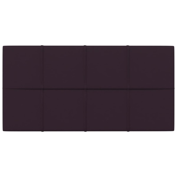 Paneles de pared 12 uds tela morado 60x30 cm 2,16 m²