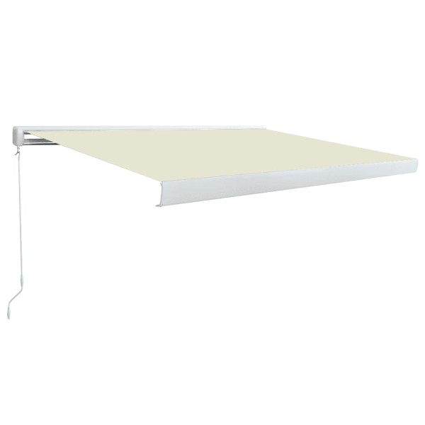 Toldo de carrete manual color crema 350x250 cm