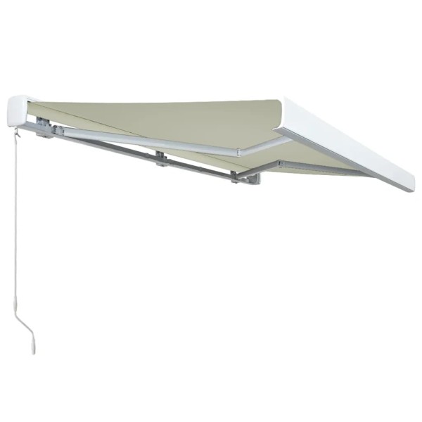 Toldo de carrete manual color crema 350x250 cm