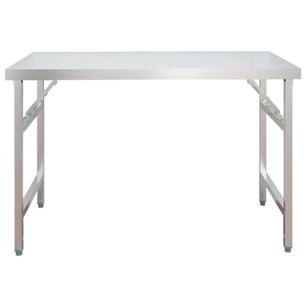 Mesa de trabajo para cocina con estante acero inox 120x60x145cm