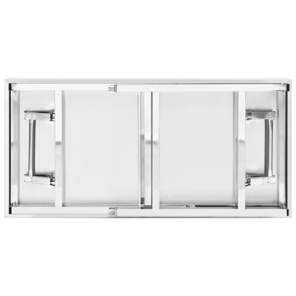 Mesa de trabajo para cocina con estante acero inox 120x60x145cm