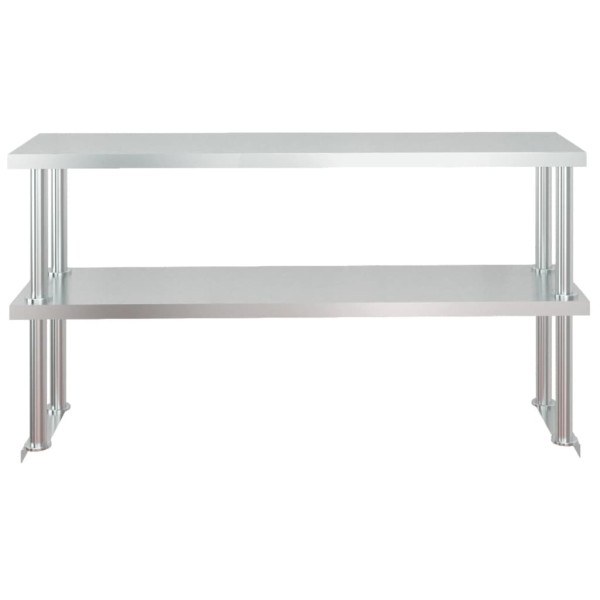 Mesa de trabajo para cocina con estante acero inox 120x60x145cm