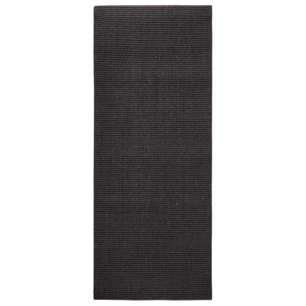 Alfombra de sisal para rascador negro 80x200 cm