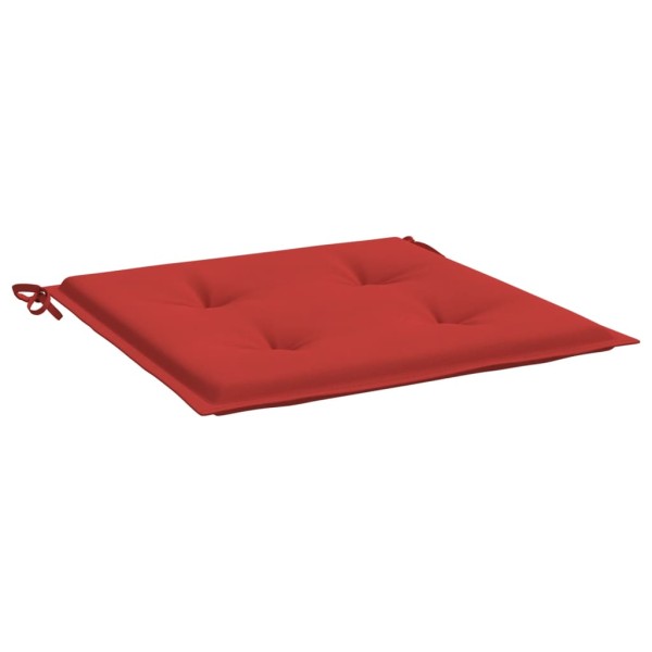 Cojines de silla de jardín 2 uds tela Oxford rojo 50x50x3 cm