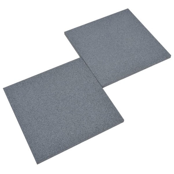 Losetas de goma protección de caídas 24 uds gris 50x50x3 cm