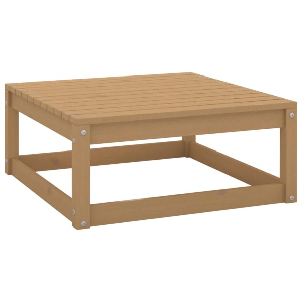 Set de muebles de jardín 13 pzs cojines madera pino marrón miel