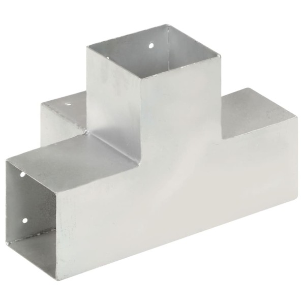 Conectores de postes en X 4 uds metal galvanizado 101x101 mm