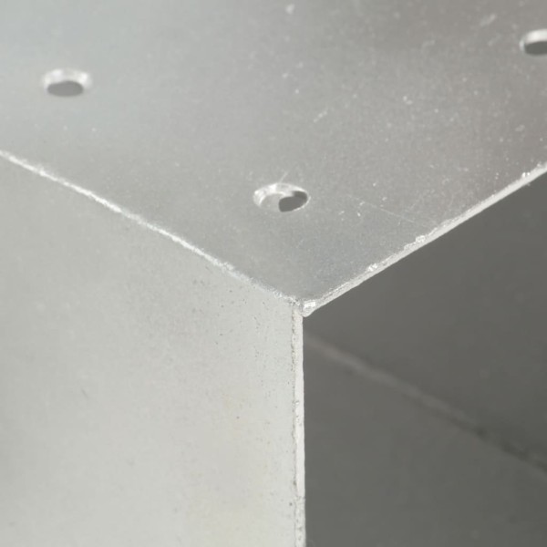 Conectores de postes en X 4 uds metal galvanizado 101x101 mm