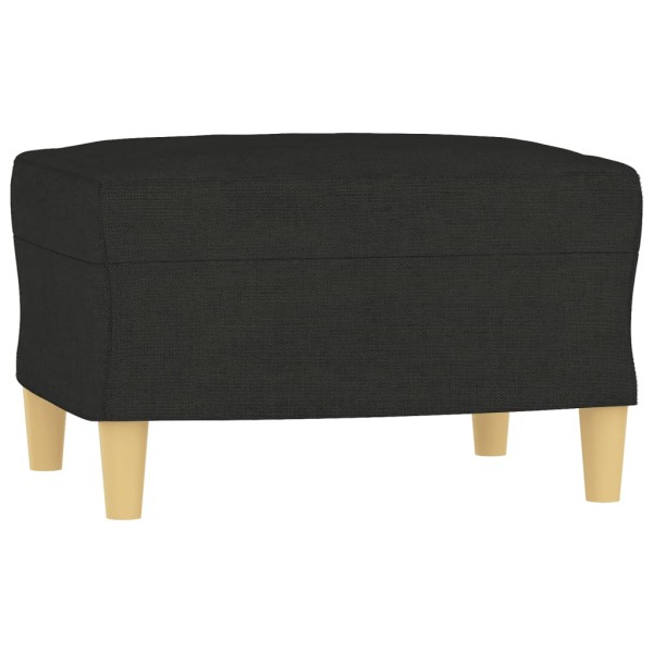 Sillón con taburete tela negro 60 cm