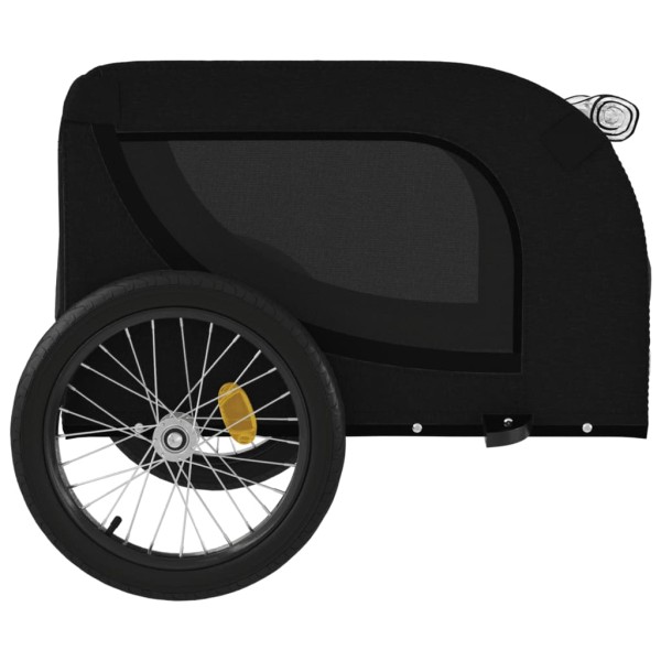 Remolque de bicicleta mascotas hierro tela Oxford negro