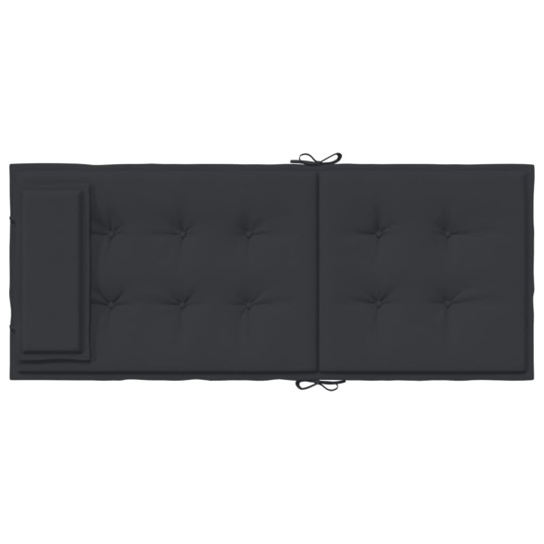 Cojines de silla con respaldo alto 6 uds tela Oxford negro