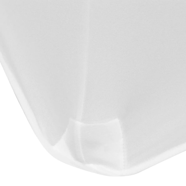 Funda elástica para mesa 2 uds 183x76x74 cm blanco