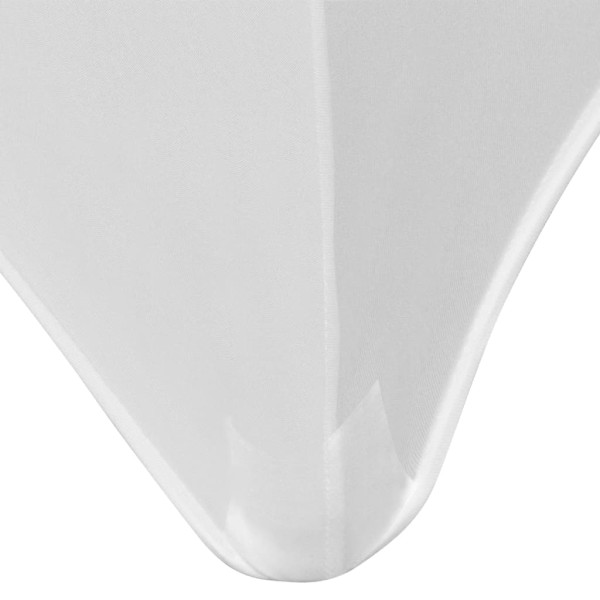 Funda elástica para mesa 2 uds 183x76x74 cm blanco