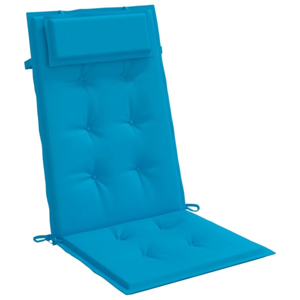 Cojines de silla con respaldo alto 6 uds tela Oxford azul claro