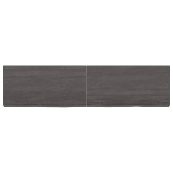 Estante pared madera roble tratada marrón oscuro 120x30x(2-4)cm