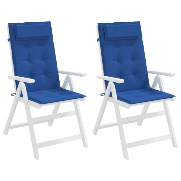 Cojines de silla respaldo alto 2 uds tela Oxford azul klein