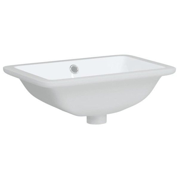 Lavabo de baño rectangular cerámica blanco 41,5x26x18,5 cm