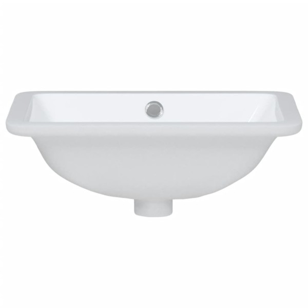 Lavabo de baño rectangular cerámica blanco 41,5x26x18,5 cm