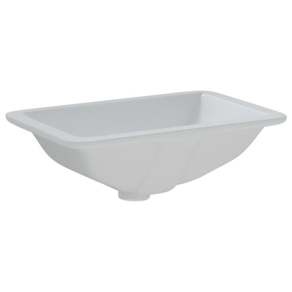 Lavabo de baño rectangular cerámica blanco 41,5x26x18,5 cm