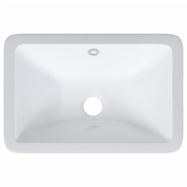 Lavabo de baño rectangular cerámica blanco 41,5x26x18,5 cm