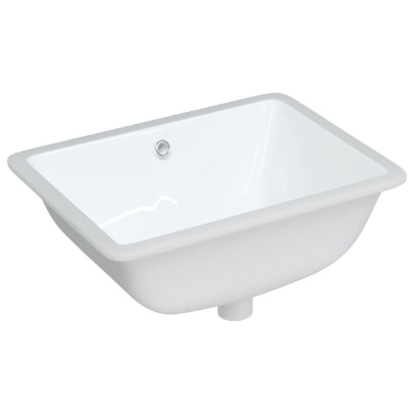 Lavabo de baño rectangular cerámica blanco 52x38,5x19,5 cm